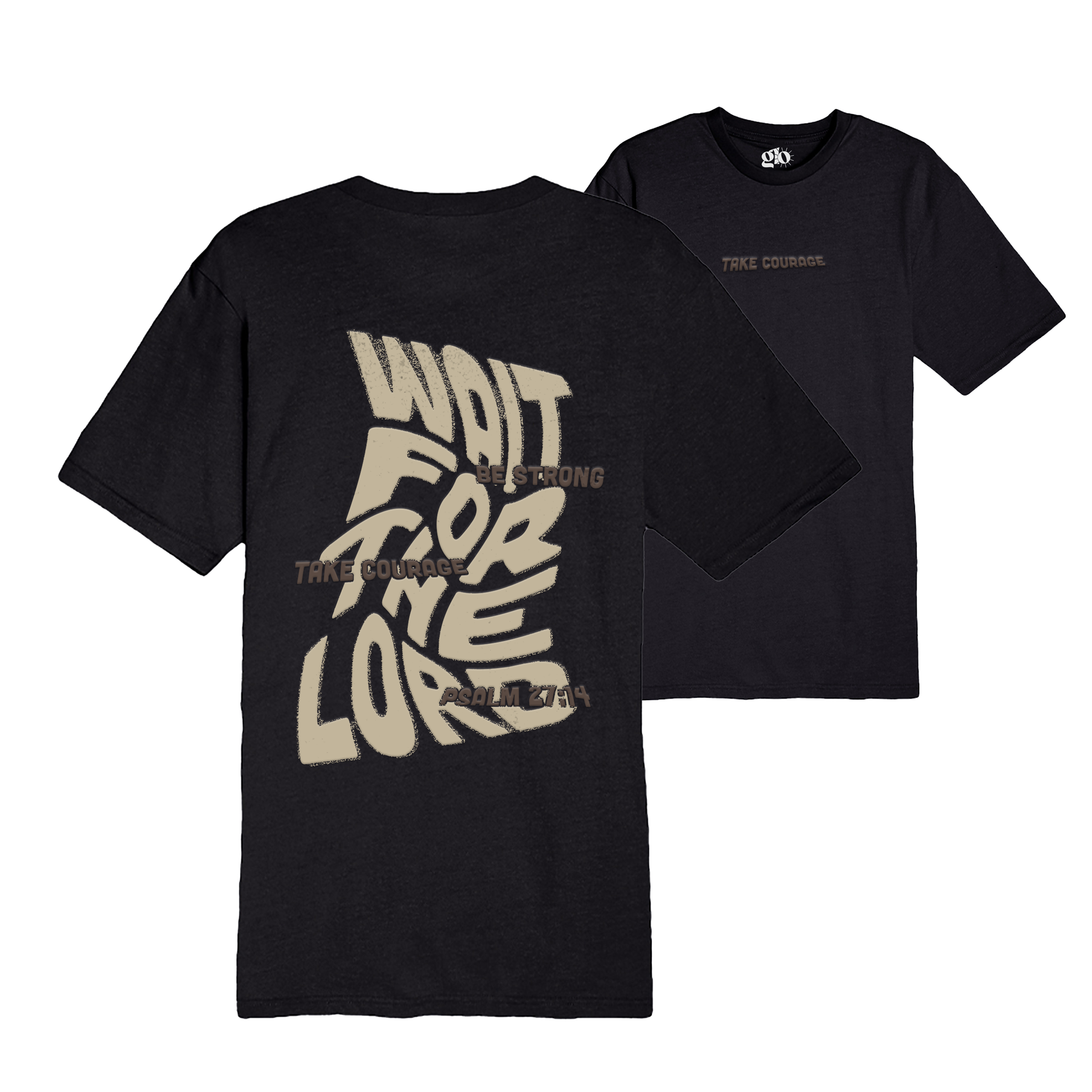 Wait For The Lord Tee - Black | GLO